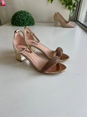 Sandale na manju štiklu 01 - Zlatne (36,37)