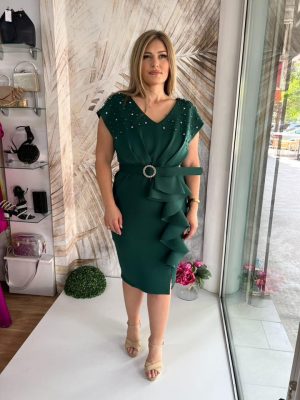 Haljina PLUS SIZE 26 - Tamno zelena skuba (46)