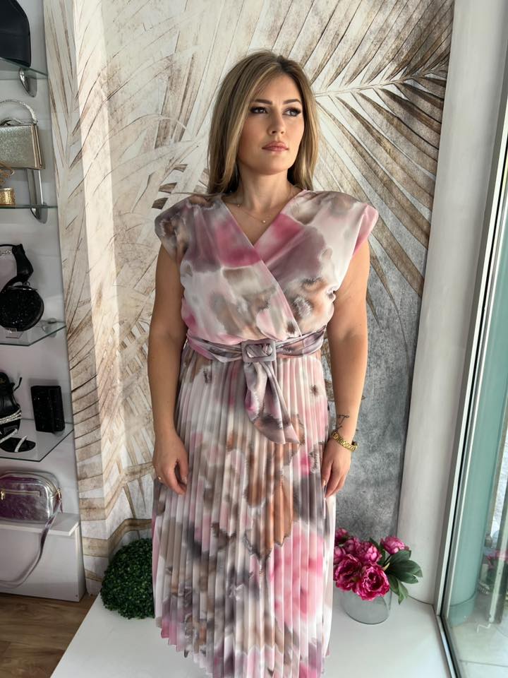 Haljina PLUS SIZE midi 01 – Print 03 (42) - Image 3