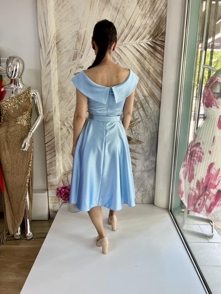 Haljina 068 - Saten svetlo plava (36-40) - Image 10