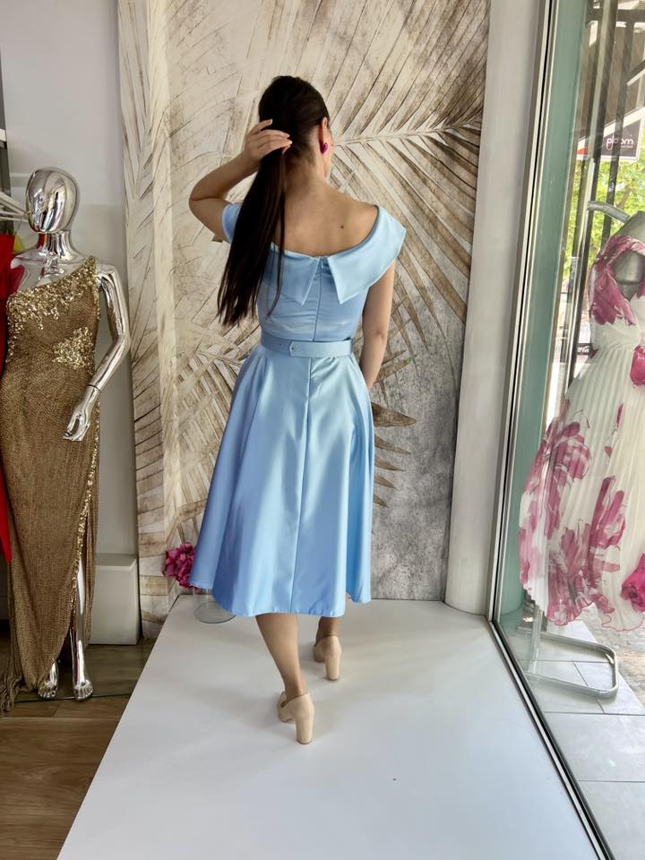 Haljina 068 - Saten svetlo plava (36-40) - Image 11