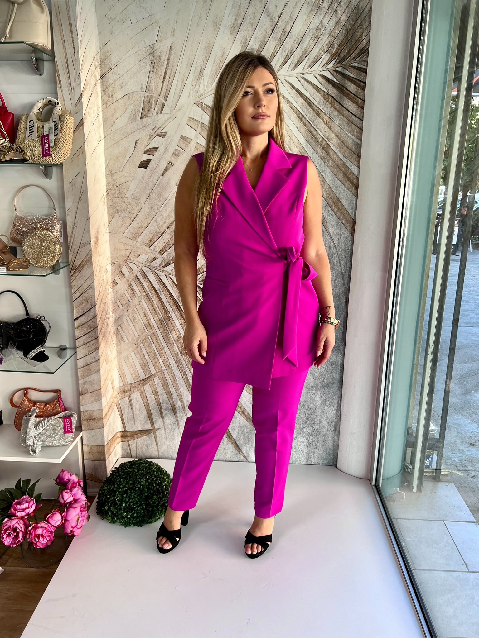 Komplet PLUS SIZE 06 - Prsluk i pantalone, ciklama (44) - Image 5