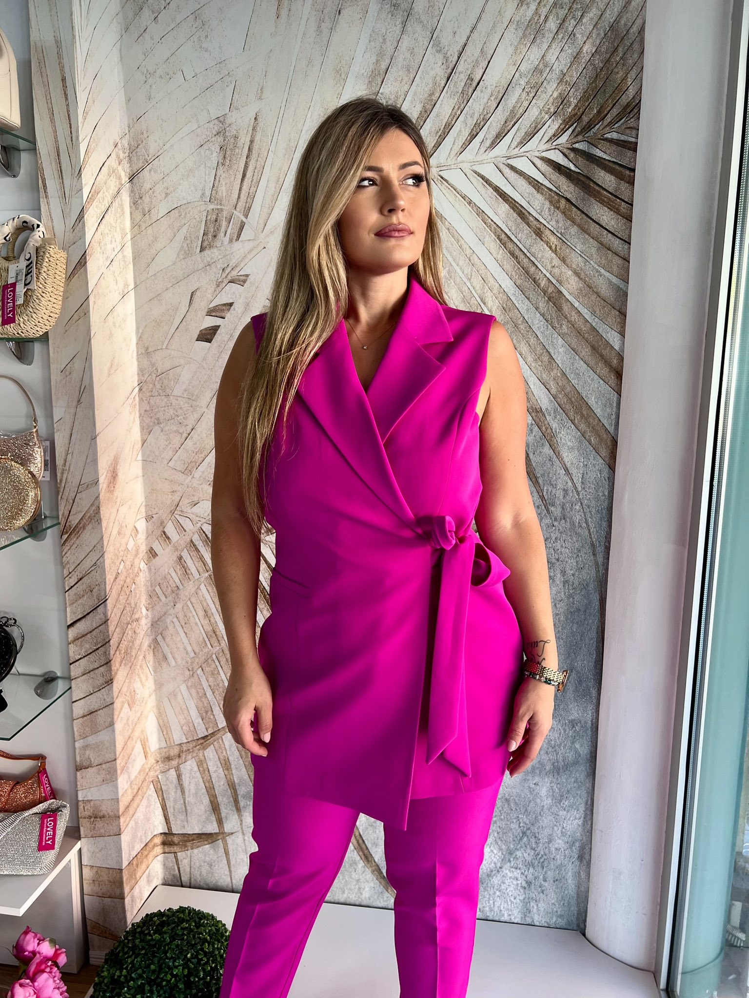 Komplet PLUS SIZE 06 - Prsluk i pantalone, ciklama (44) - Image 7