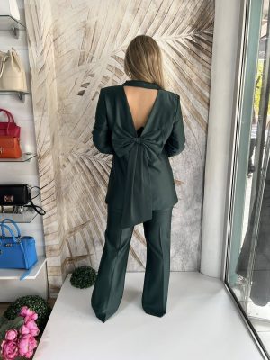 Komplet PLUS SIZE 20 - Zeleni sa mašnom na leđima (42-48)