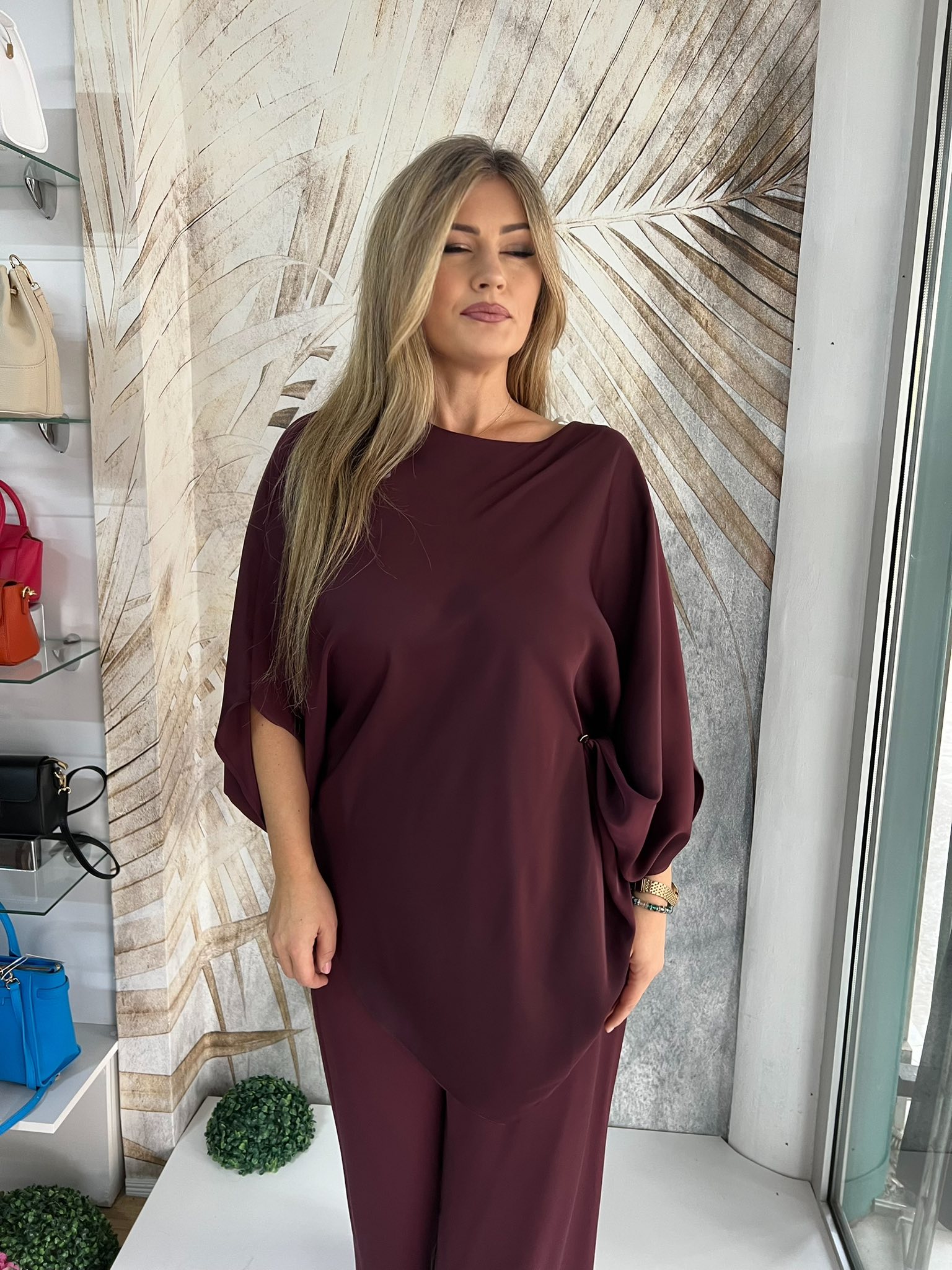 Komplet PLUS SIZE 18 - Saten bordo (44-50) - Image 8