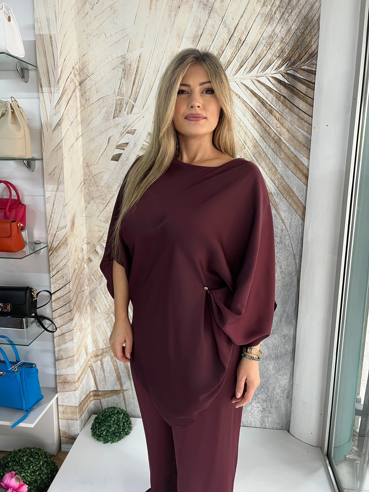 Komplet PLUS SIZE 18 - Saten bordo (44-50) - Image 10