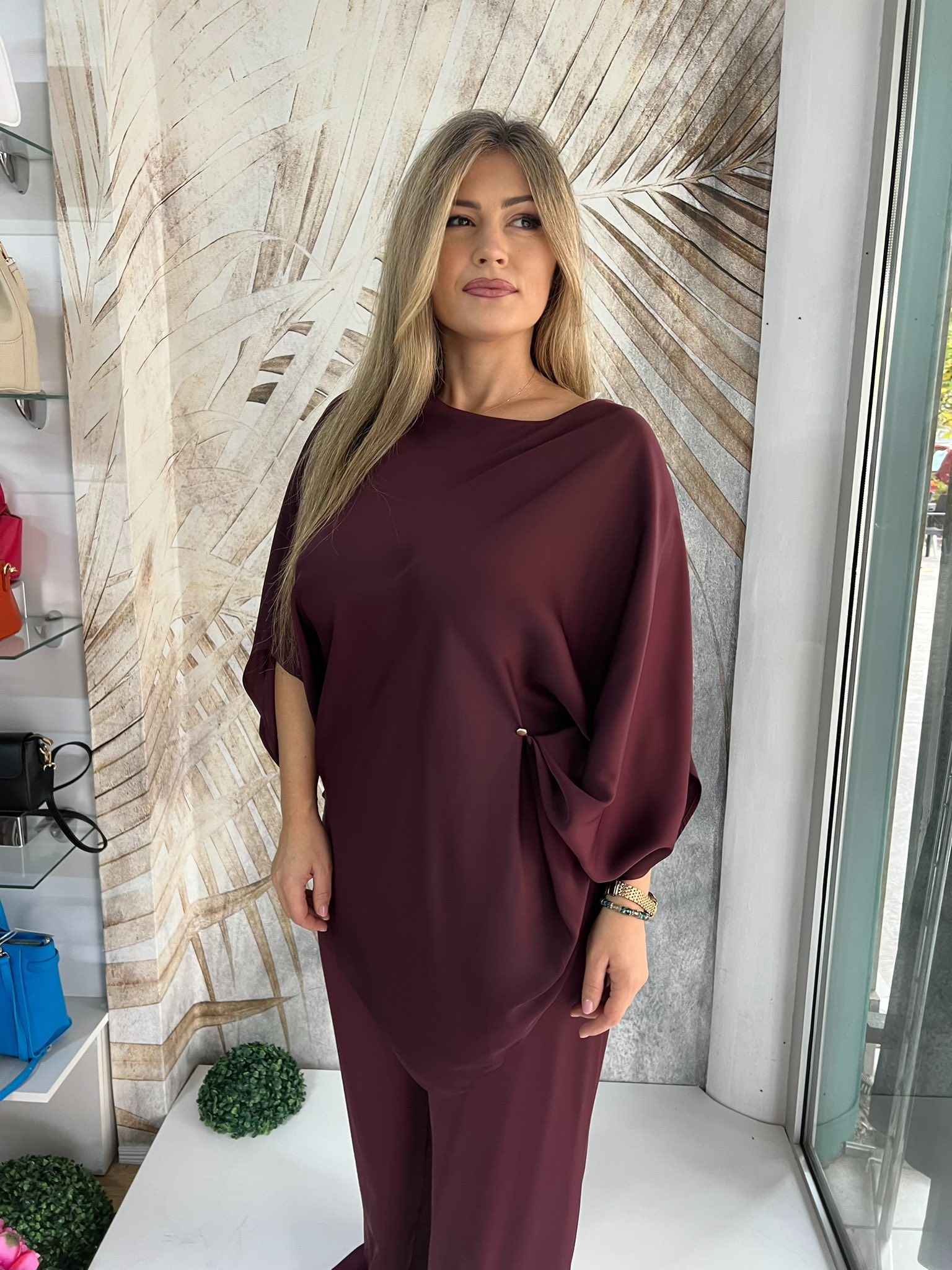 Komplet PLUS SIZE 18 - Saten bordo (44-50) - Image 11