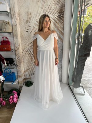 Duga haljina PLUS SIZE 20 - Bela  (46)