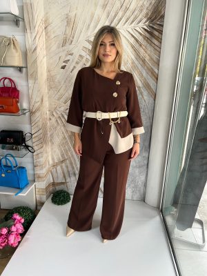 Komplet PLUS SIZE 19 - Braon (42-48)